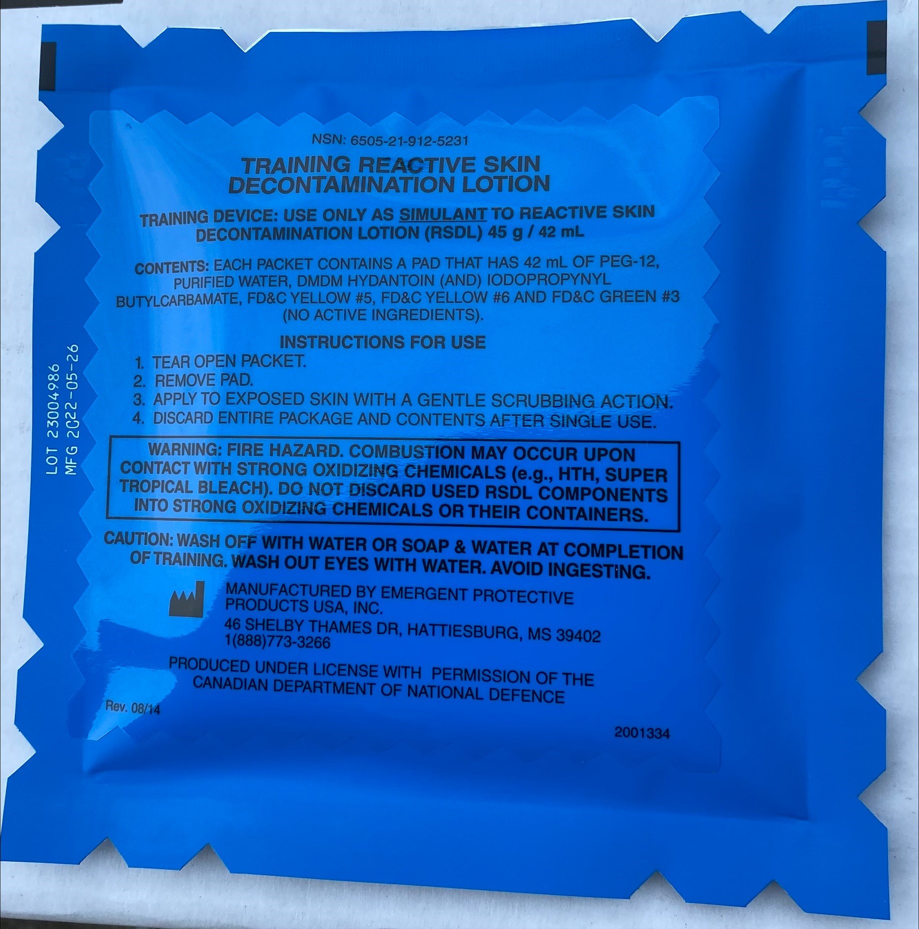 TRAINING: RSDL Wipe, 42mL