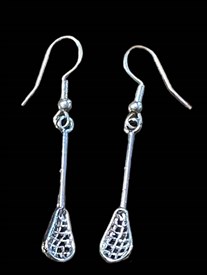 Silver Lacrosse Earrings