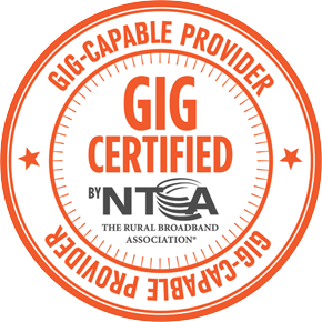 Gig Certified by the NTCA - Gigabit Capable Provider