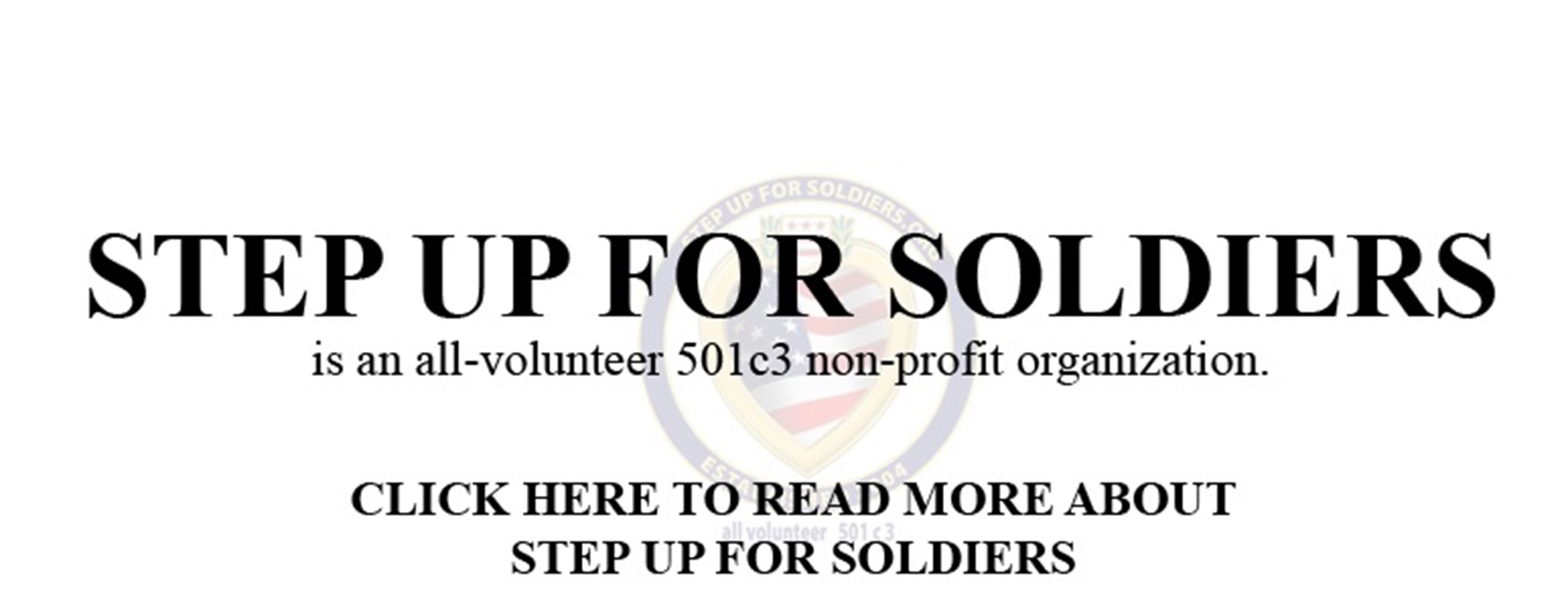Step up for Soldiers