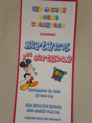 Mickey Mouse Invitation