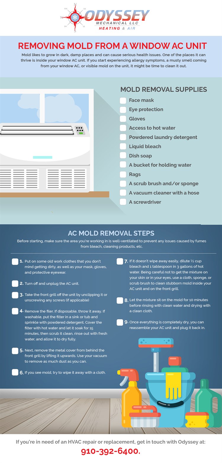 How to remove mold from AC